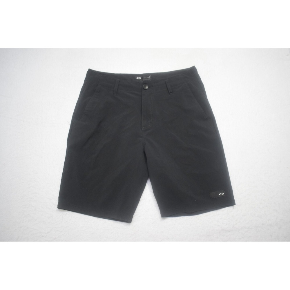Oakley Golf Shorts Black Flat Performance Stretch Mens Size 32 x 9"